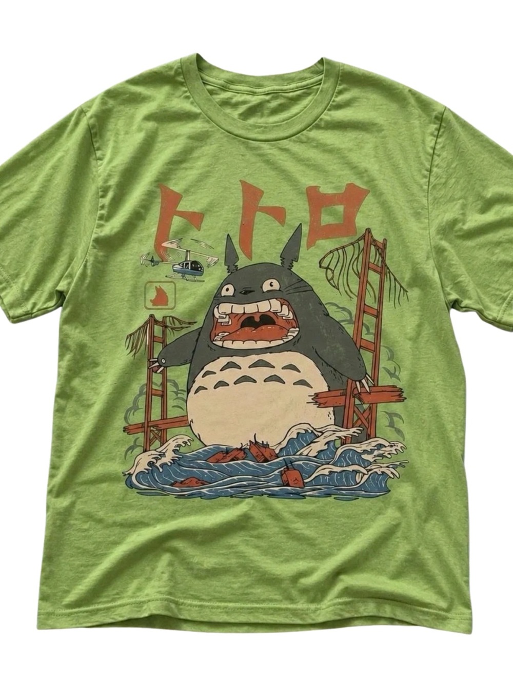 Gildan Green Totoro Short Sleeve Graphic Tee